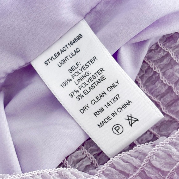 ASTR Lilac Tonina Top Women's S Ruched Puff Sleeve Fairycore Renaissance Blouse - Picture 8 of 10